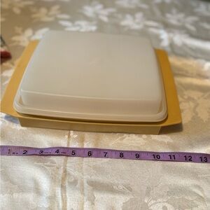 Vintage White and Yellow Tupperware